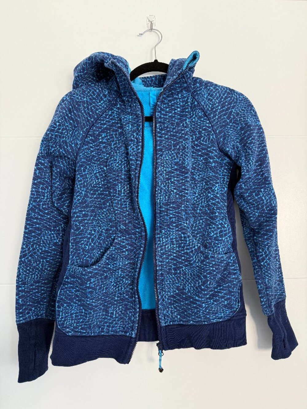 Lululemon Scuba Hoodie III Jumbo Mystic Jungle Blue Size 6